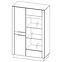 Vitrine Visio 86cm Eiche Camargue/Weiß,3