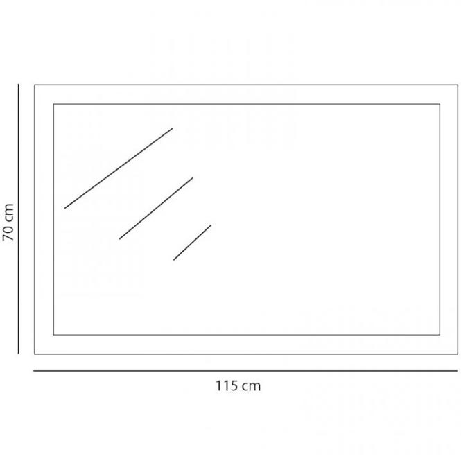 Spiegel Paris 115cm Eiche Stirling/Weiß