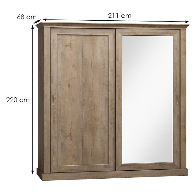 Schrank Antica 211cm Eiche Lefkas