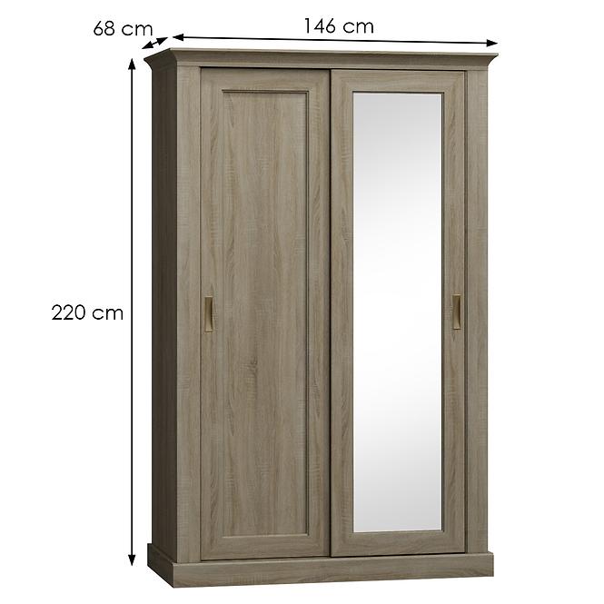 Schrank Antica 146cm Eiche Sonoma