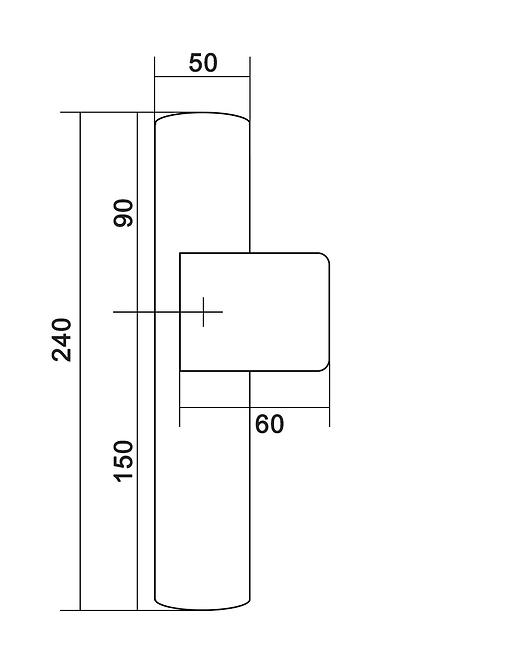 Türgriff Matta Z5 WB72 Patina rechtstür