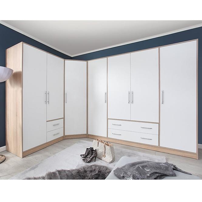 Schrank Smart 150cm Eiche Sonoma/Weiß