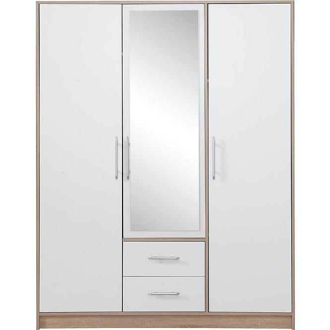 Schrank Smart 150cm Eiche Sonoma/Weiß