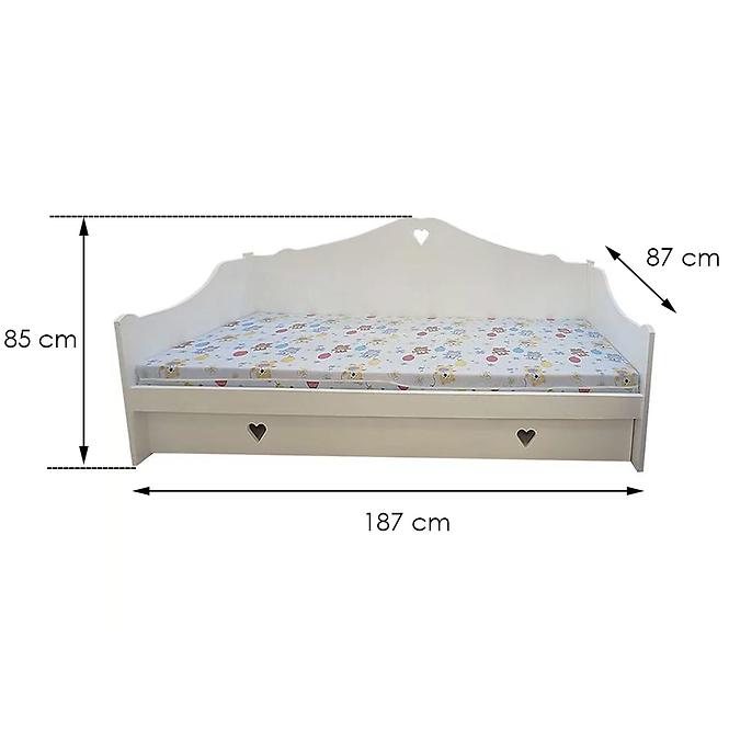 Bett Zosia 187cm Weiß