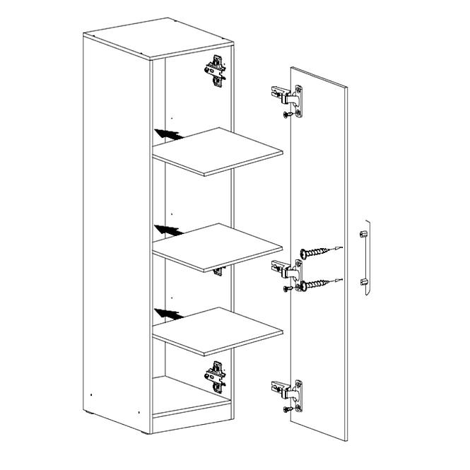 Schrank Smart 50cm Eiche Sonoma/Weiß