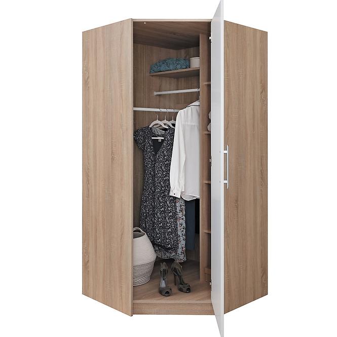 Schrank Smart 95cm Eiche Sonoma/Weiß