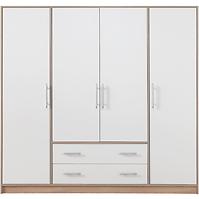 Schrank Smart 200cm Eiche Sonoma/Weiß