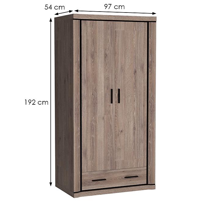 Schrank Dallas 97cm Eiche Trüffel