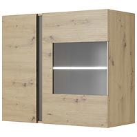 Vitrine Arco 96cm Eiche Artisan/Grau