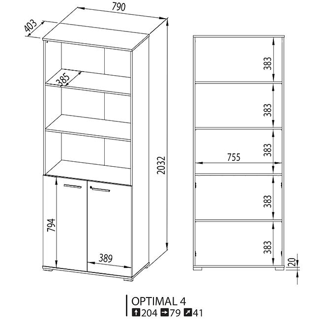 Regal Optimal 79cm Eiche Sonoma