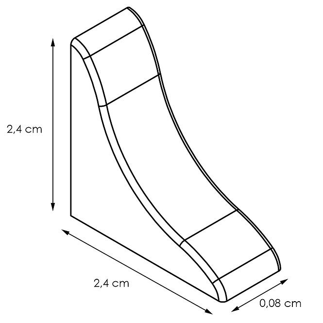 Einfaches Ende- Buche  přírodní  Lws-058