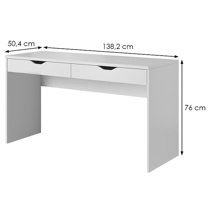 Schreibtisch Mati 139cm Weiß