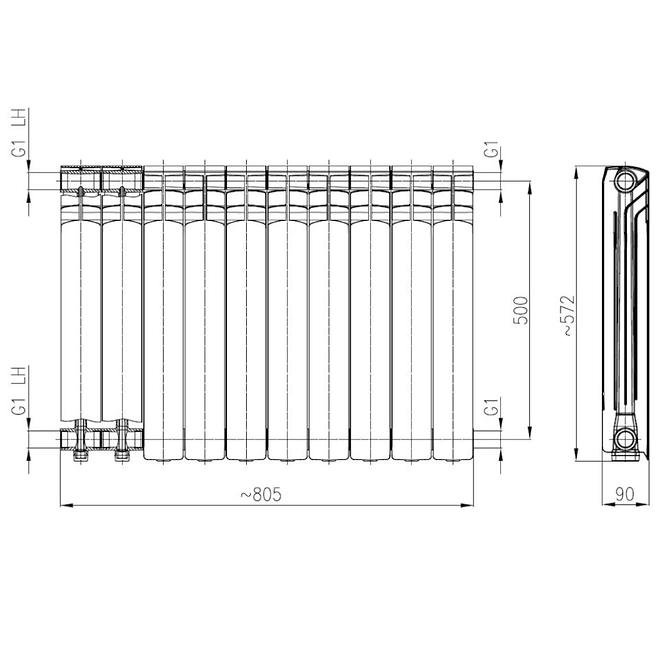 Heizkörper aluminium 1420W