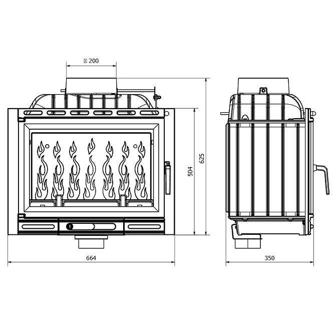 Kamineinlage W13A 11,5 kW EKO