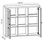 Vitrine Prowansja 130cm Green, W2D,2