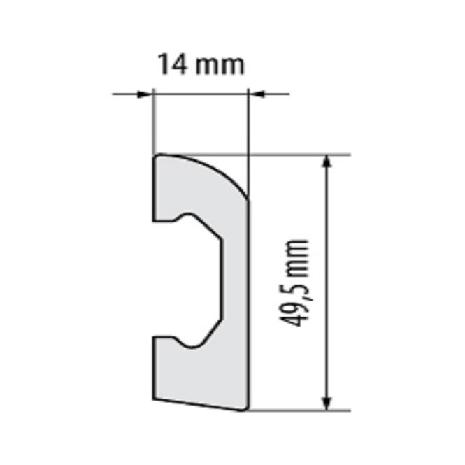 Sockelleiste LPC-04-T101 Weisser Satin