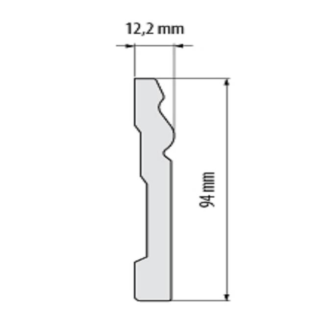 Sockelleiste LPC-08-T101 Weisser Satin