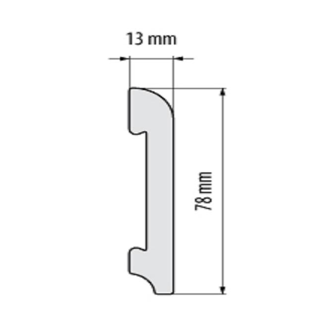 Sockelleiste LPC-11-148 Gebürstetes Silber