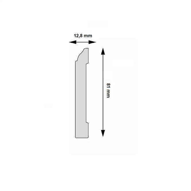 Sockelleiste LPC-15-101 Weiss Matt