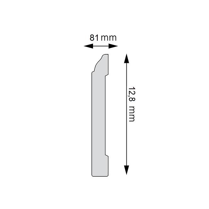 Sockelleiste LPC-15-T101 Weisser Satin