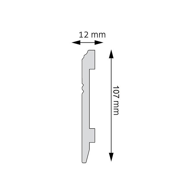 Sockelleiste LPC-18-101 Weiss Matt