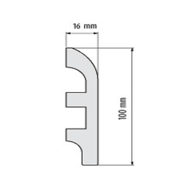 Sockelleiste LPC-99-T101 Weisser Satin