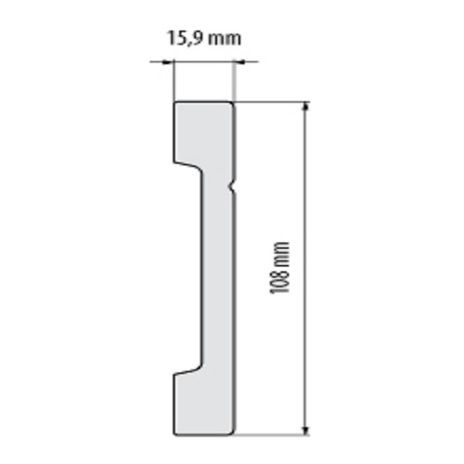 Sockelleiste LPC-20-101 Weiss Matt