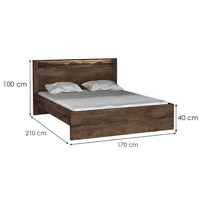 Bett Indianapolis 160cm Asche