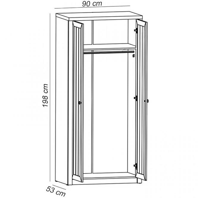 Schrank Prowansja 90cm Green, S2D