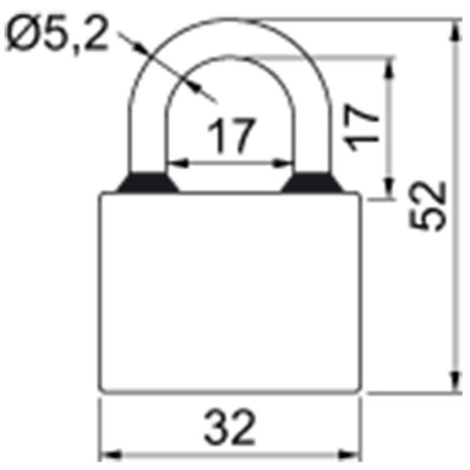 Vorhängeschloss rv.oval.32