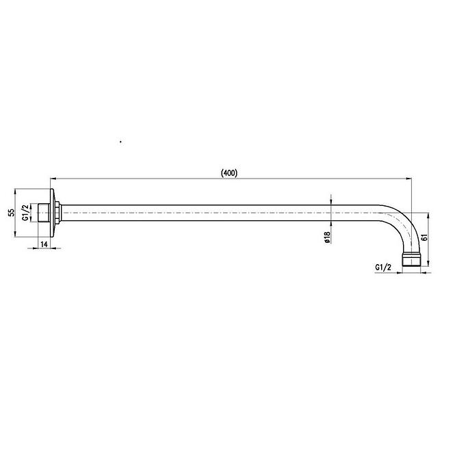 Metallhalter für die deckenwand MD0150CMAT