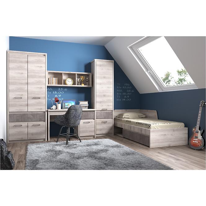 Schrank Axer 87cm Kastanie Nairobi/Onyx