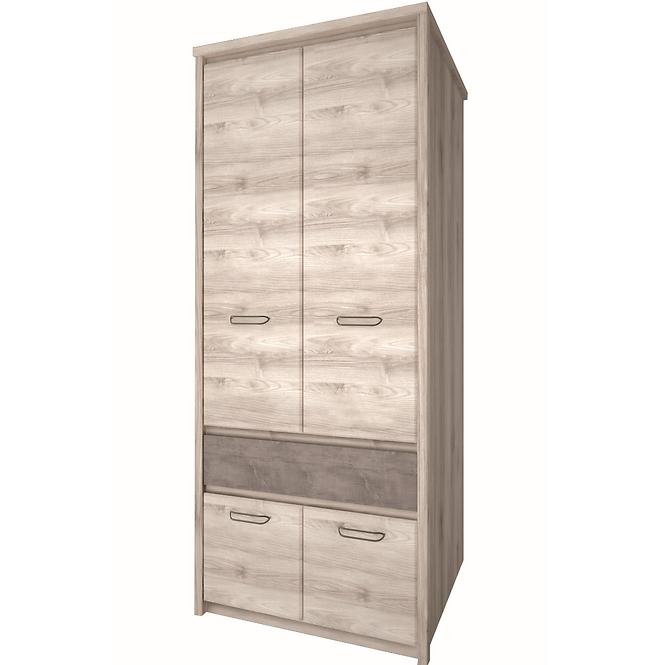 Schrank Axer 87cm Kastanie Nairobi/Onyx