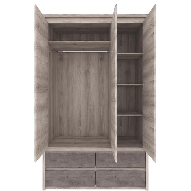 Schrank Axer 130cm Kastanie Nairobi/Onyx