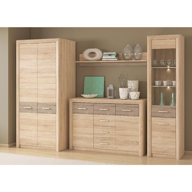 Schrank Castel 92cm Eiche Sonoma/ Sonoma Trüffel