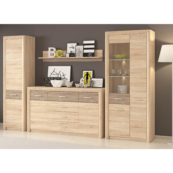 Schrank Castel 92cm Eiche Sonoma/ Sonoma Trüffel