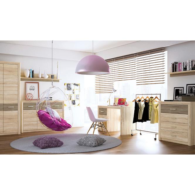 Schrank Castel 92cm Eiche Sonoma/ Sonoma Trüffel