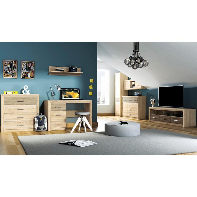 Schrank Castel 92cm Eiche Sonoma/ Sonoma Trüffel