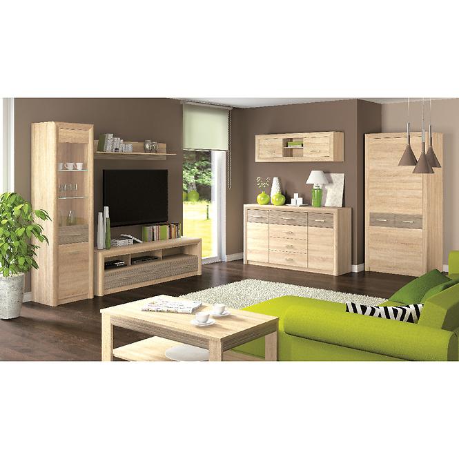 Schrank Castel 92cm Eiche Sonoma/ Sonoma Trüffel