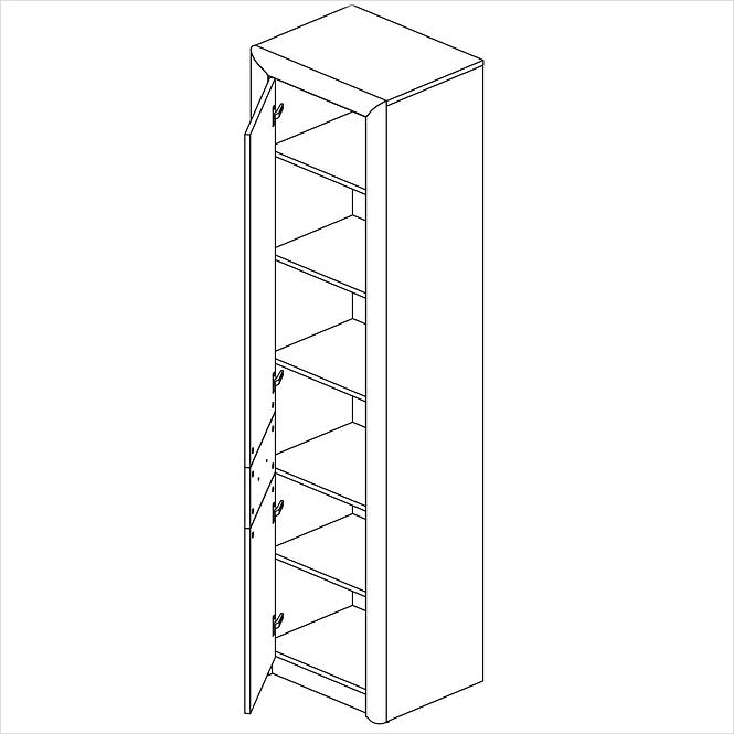 Schrank Castel 55cm Eiche Sonoma/ Sonoma Trüffel