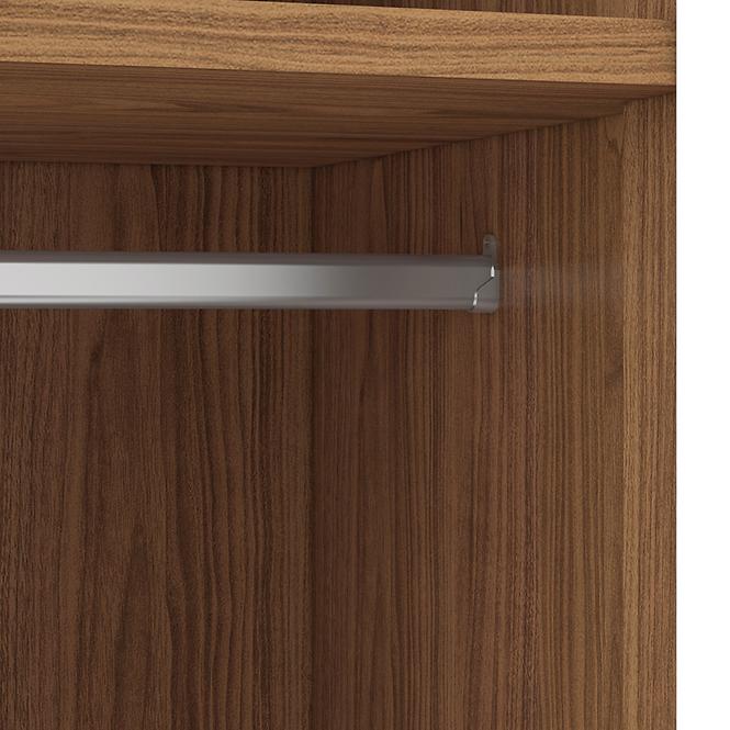 Schrank Dallas 92cm Walnuss / Weiß Glänzend/ Weiß