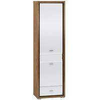 Schrank Dallas 60cm Walnuss / Weiß Glänzend/ Weiß