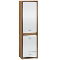 Schrank Dallas 60cm Walnuss / Weiß Glänzend/ Walnuss