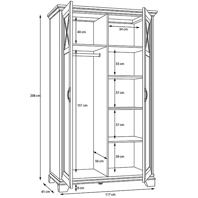 Schrank Nepal 120cm Alpenfichte