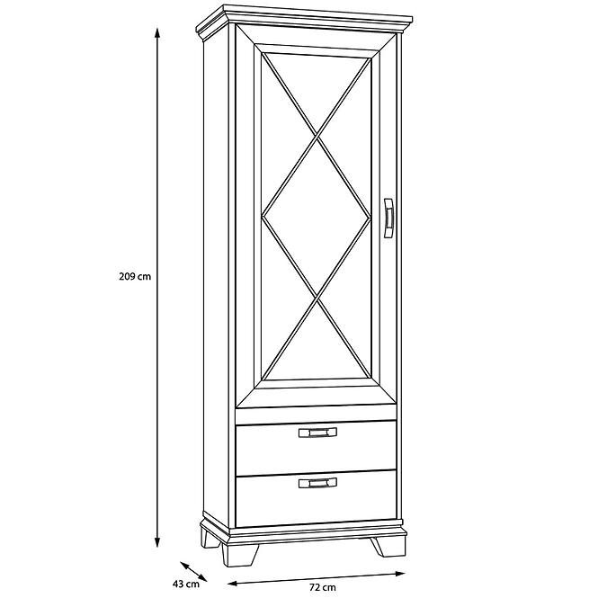 Vitrine Nepal 76cm Alpenfichte