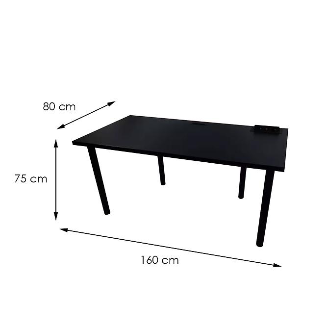 Schreibtisch 160cm Model 3 Schwarz Top