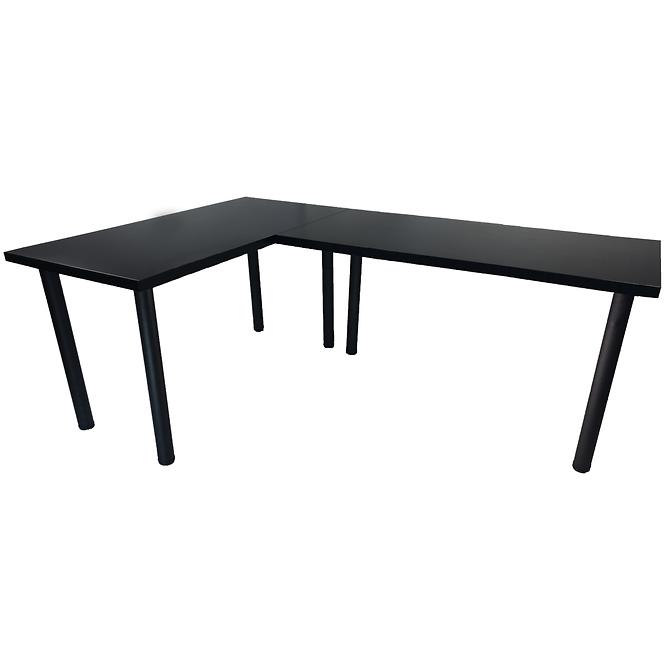 Eckeschreibtisch 136cm Model 0 Schwarz Klain