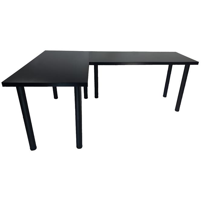 Eckeschreibtisch 136cm Model 0 Schwarz Klain