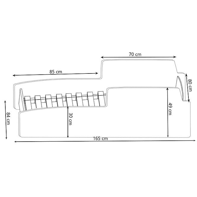 Kinderbett Schlepper 160cm Gelb