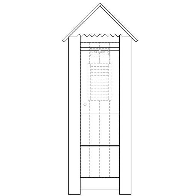 Schrank Marsylia 72cm Weiß